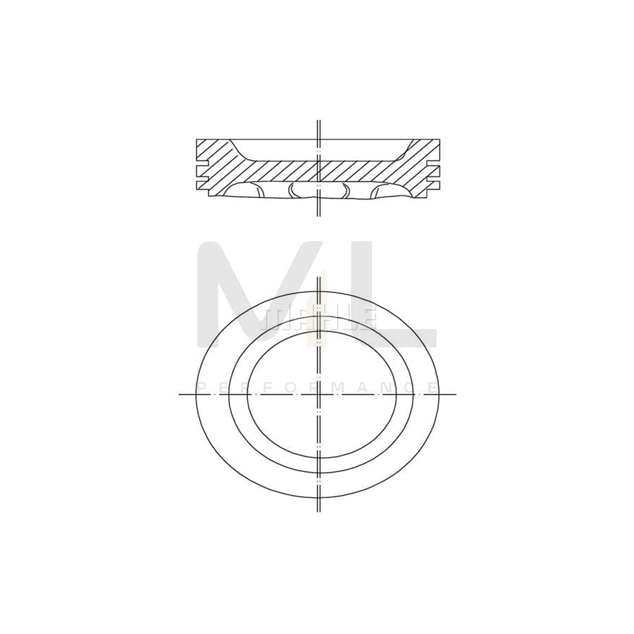 MAHLE ORIGINAL 030 34 00 Piston for VW TRANSPORTER 81,01 mm | ML Performance Car Parts