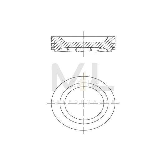 MAHLE ORIGINAL 030 34 00 Piston for VW TRANSPORTER 81,01 mm | ML Performance Car Parts