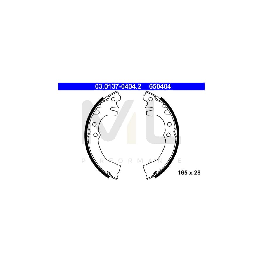 ATE 03.0137-0404.2 Brake Shoe Set without lever