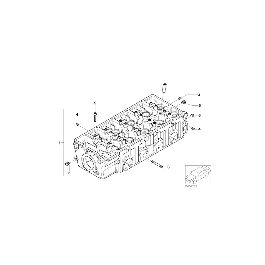 Genuine BMW 11127788714 E65 Cylinder Head Zyl. 5-8 (Inc. 740d) | ML Performance US Car Parts