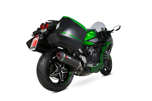 Scorpion RKA122CEO Kawasaki Serket Parallel Slip-On - Carbon Fibre Sleeve (Ninja H2-SX / H2-SX SE) | ML Performance US US