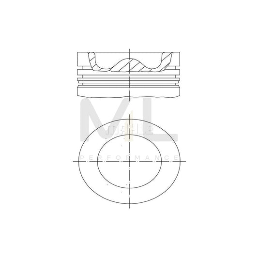 MAHLE ORIGINAL 011 PI 00109 000 Piston 83,0 mm, with cooling duct, with piston ring carrier | ML Performance Car Parts