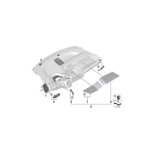 Genuine BMW 51459282994 I01 I01 Trim Panel, I-Panel, Outer Right (Inc. i3 94Ah Rex, i3 94Ah & i3s 94Ah Rex) | ML Performance US Car Parts