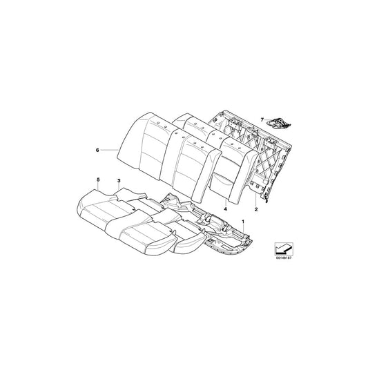Genuine BMW 52207118746 E90 Foam Section, Seat (Inc. 320xd, 330xd & 320d) | ML Performance US Car Parts