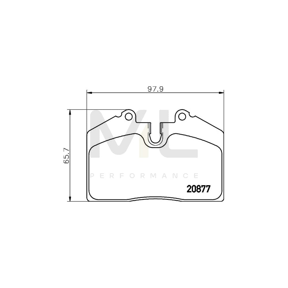 Hella 8DB 355 016-301 Brake Pad Set Prepared For Wear Indicator