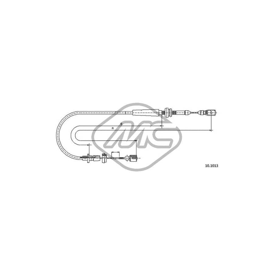 Metalcaucho 83834 Throttle Cable for VW POLO