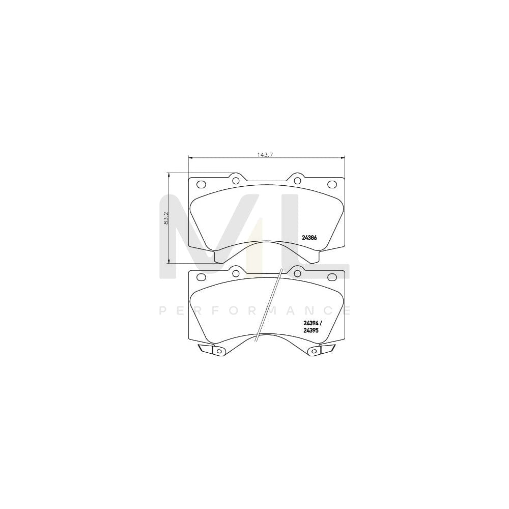 Hella 8DB 355 013-151 Brake Pad Set With Acoustic Wear Warning