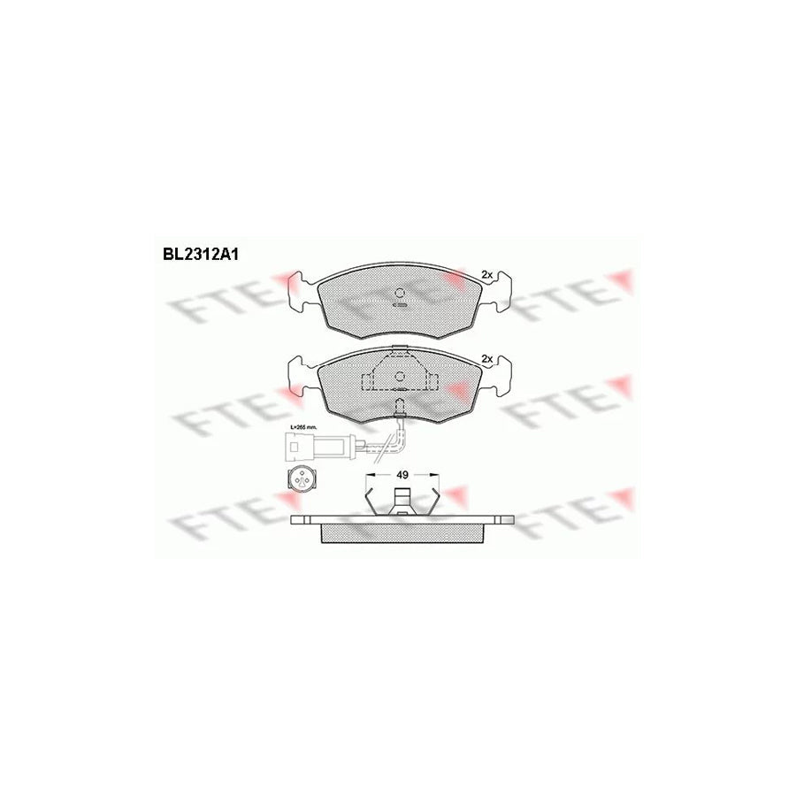 FTE Bl2312A1 Brake Pad Set
