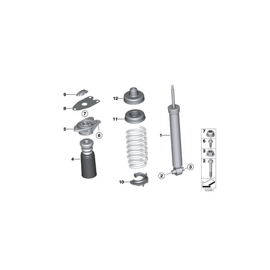 Genuine BMW 33526883830 F30 Shock Absorber, Rear (Inc. 330i, 328i & 318d) | ML Performance US Car Parts
