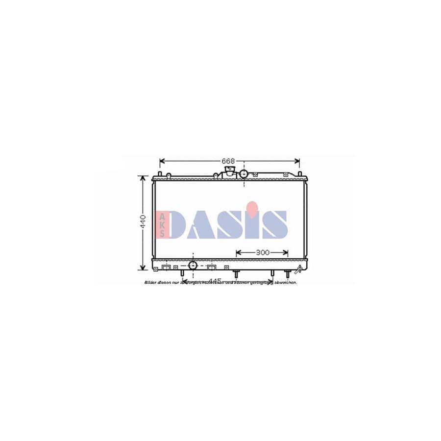AKS Dasis 140084N Engine Radiator for Mitsubishi Lancer VII Saloon (Cs_A, Ct_A)