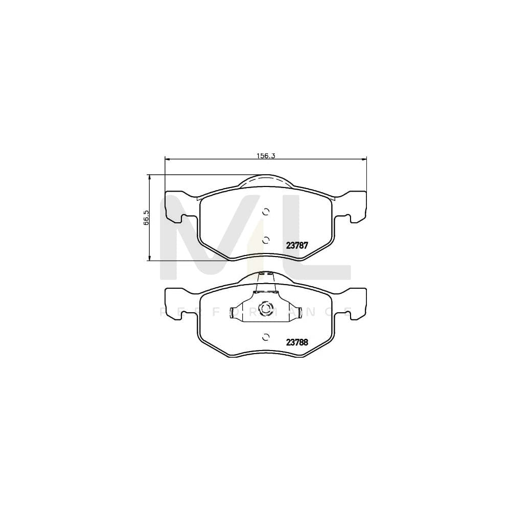 Hella 8DB 355 010-141 Brake Pad Set Not Prepared For Wear Indicator