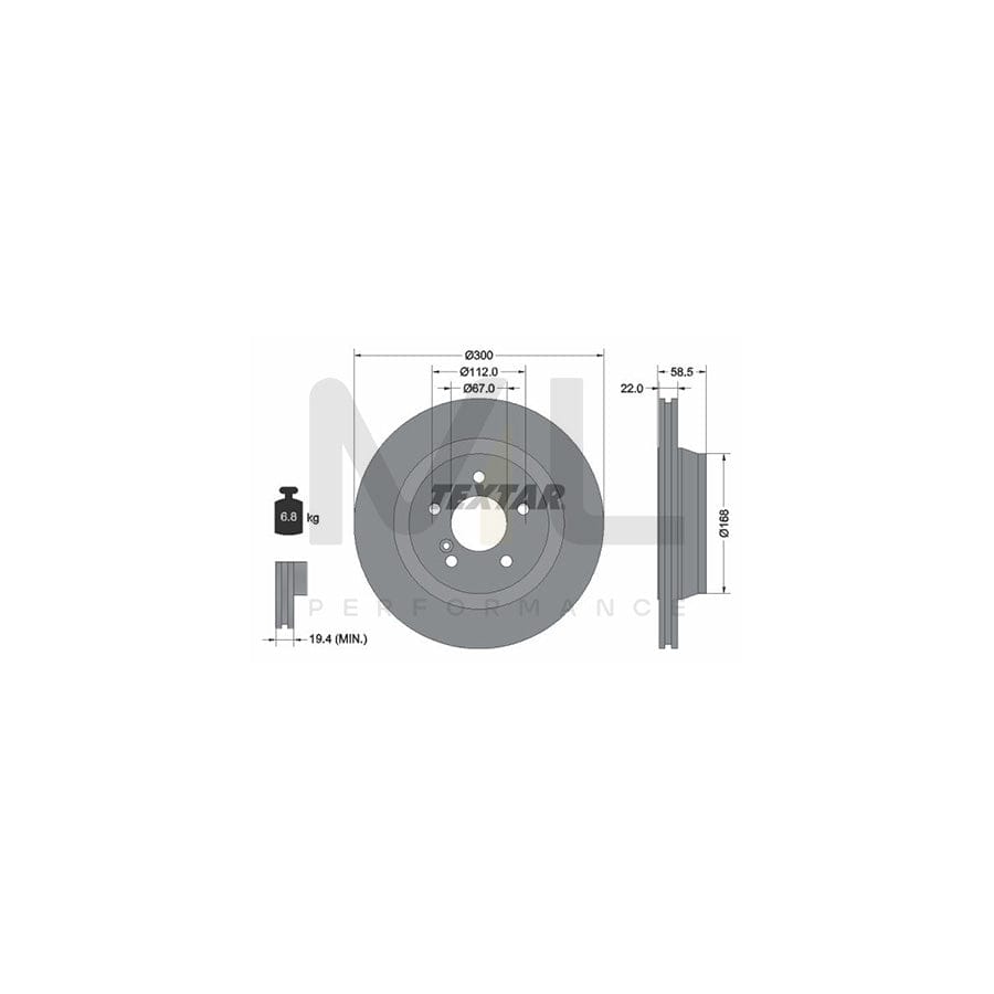 TEXTAR PRO 92099503 Brake Disc suitable for MERCEDES-BENZ S-Class Internally Vented, Coated, without wheel hub, without wheel studs | ML Performance Car Parts