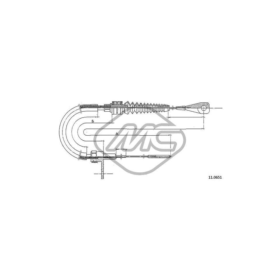 Metalcaucho 83840 Throttle Cable for VW TRANSPORTER