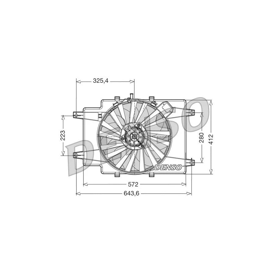 DENSO DER01007 Fan, Radiator