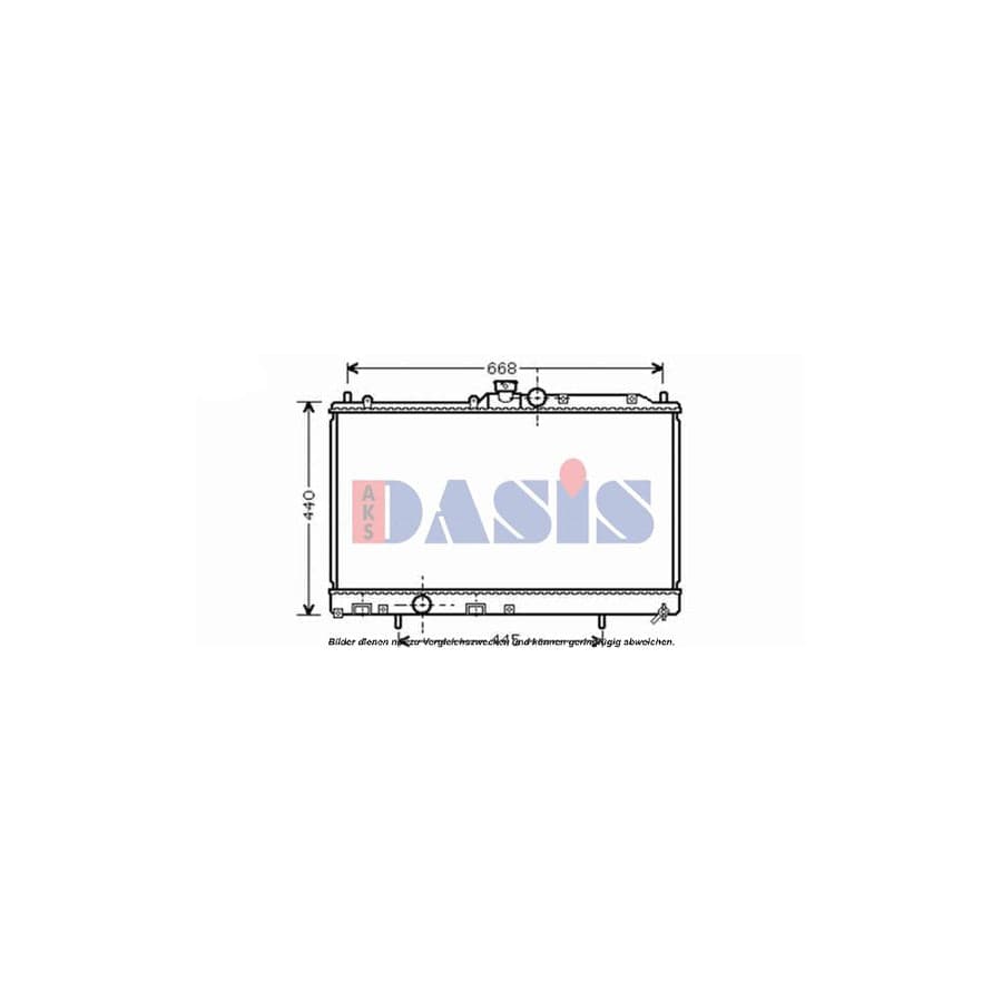 AKS Dasis 140083N Engine Radiator for Mitsubishi Lancer
