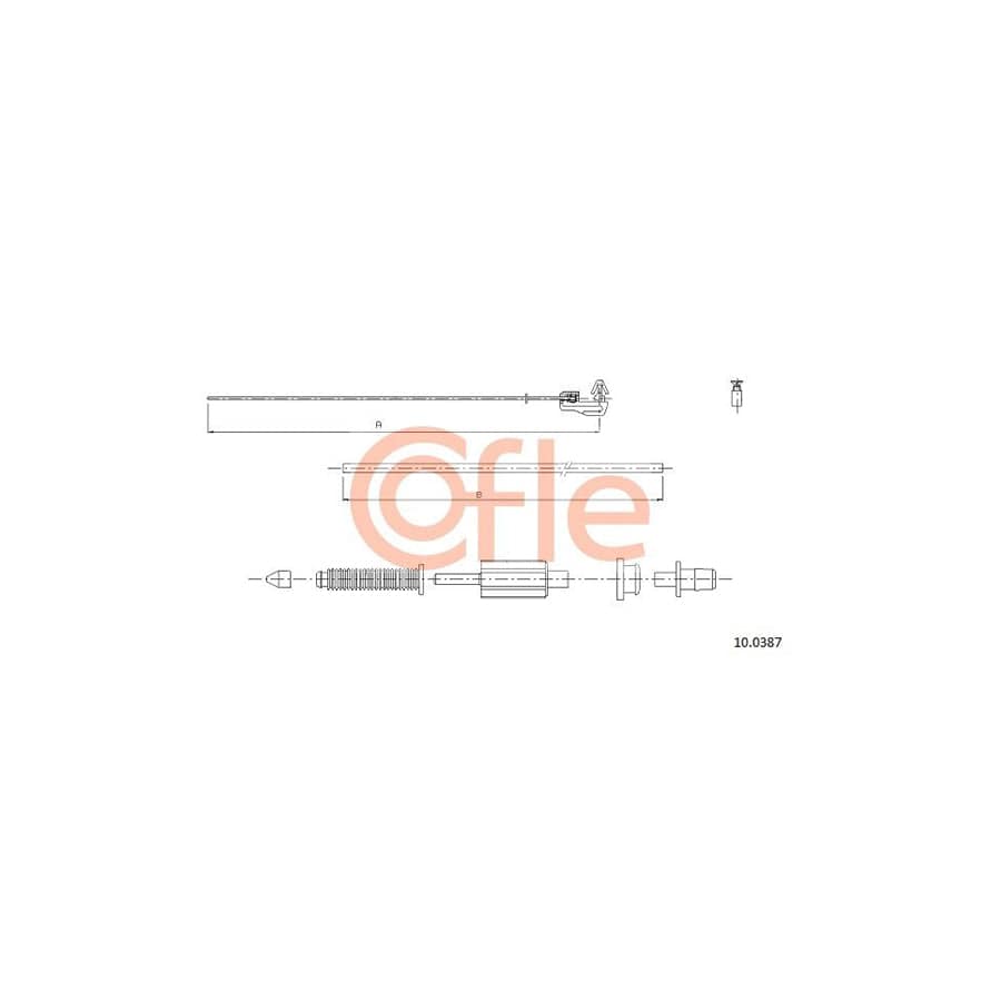COFLE 92.10.0387 Throttle Cable for RENAULT CLIO