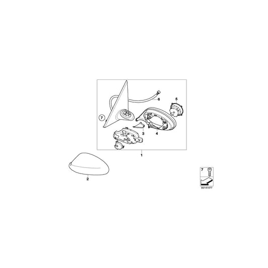 Genuine BMW 67137194056 E90 E81 E87 Wiring Electr.Ext.Mirror Co-Driver Side (Inc. 335is, 330xi & 335xi) | ML Performance US