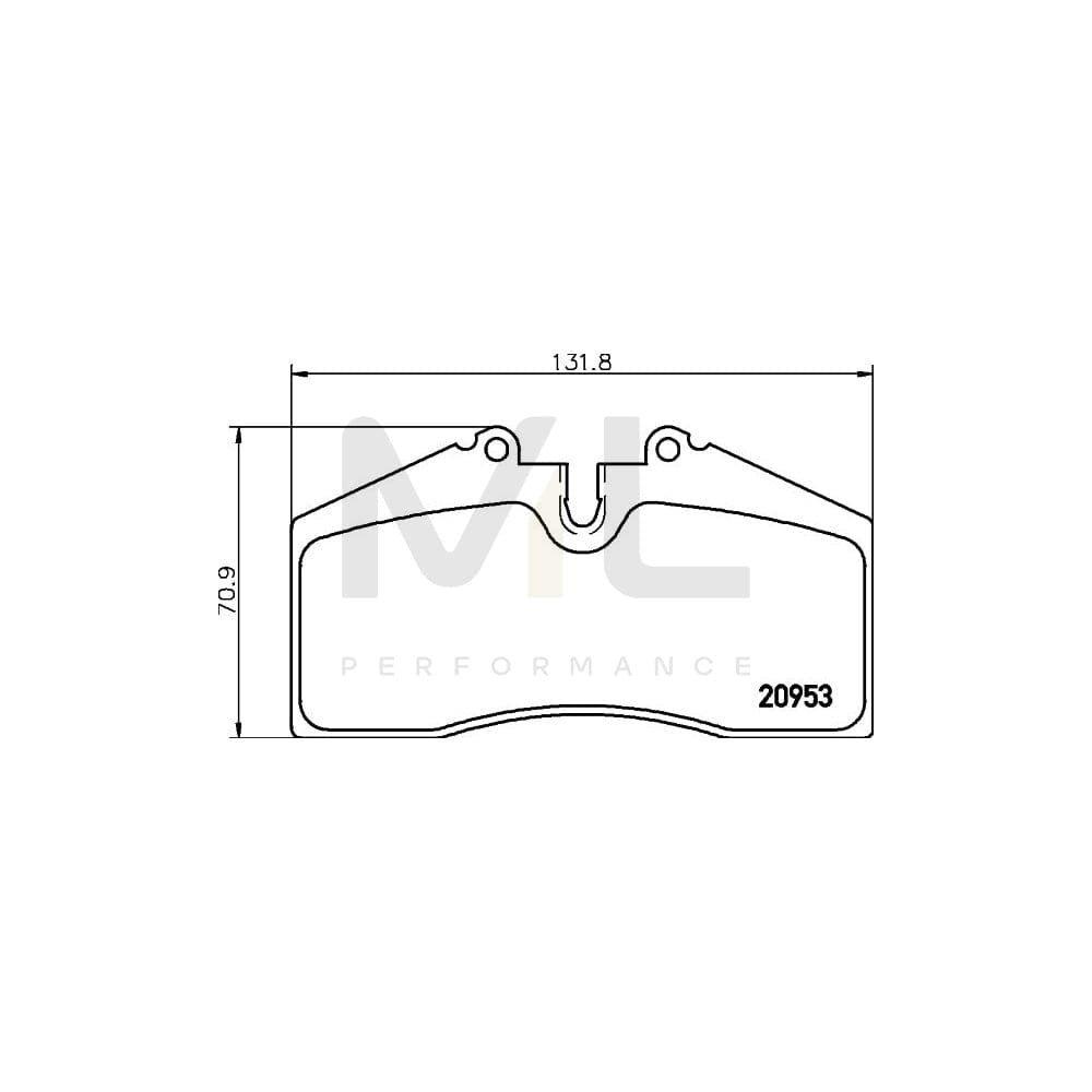 Hella 8DB 355 007-701 Brake Pad Set Prepared For Wear Indicator