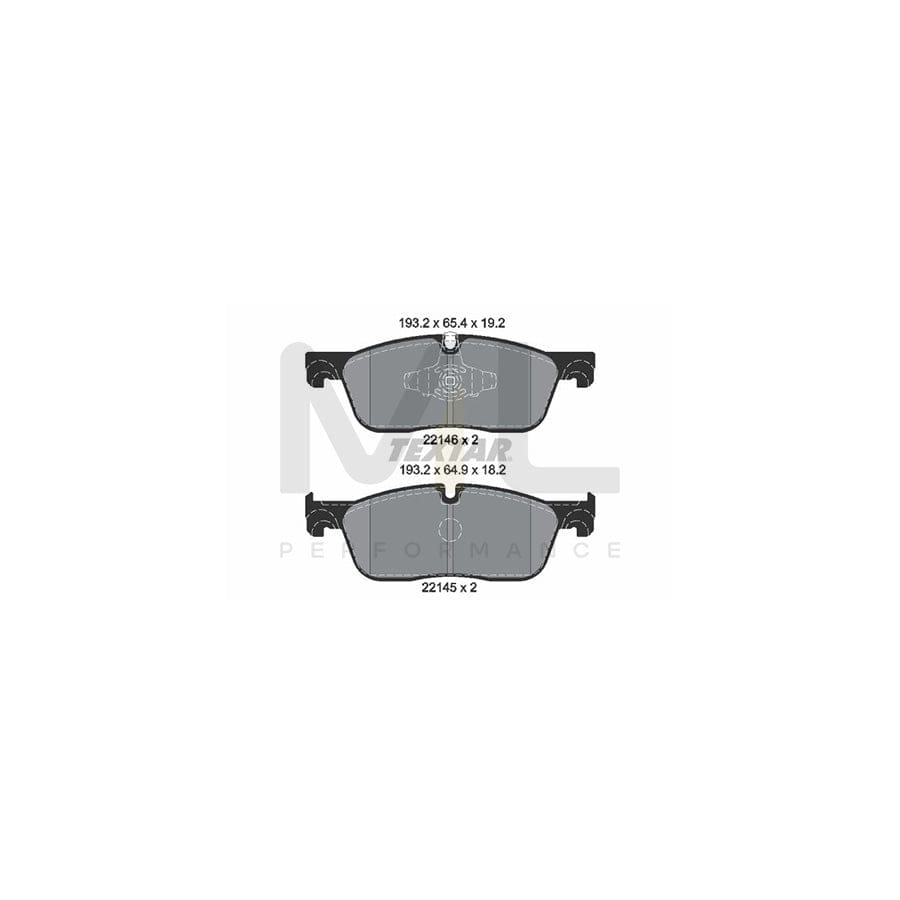 TEXTAR 2214601 Brake pad set prepared for wear indicator | ML Performance Car Parts