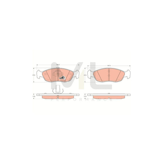 TRW Cotec Gdb1322 Brake Pad Set Not Prepared For Wear Indicator | ML Performance Car Parts