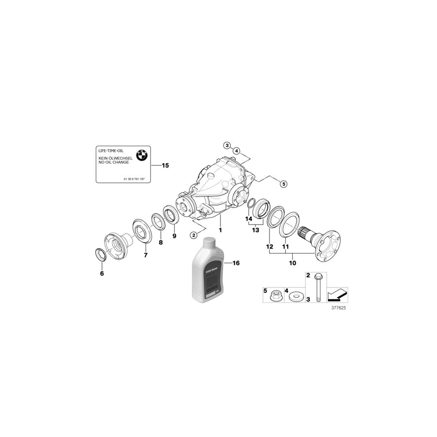 Genuine BMW 33107567990 E83 Exch. Final Drive I=3,73 (Inc. X3 3.0si) | ML Performance US