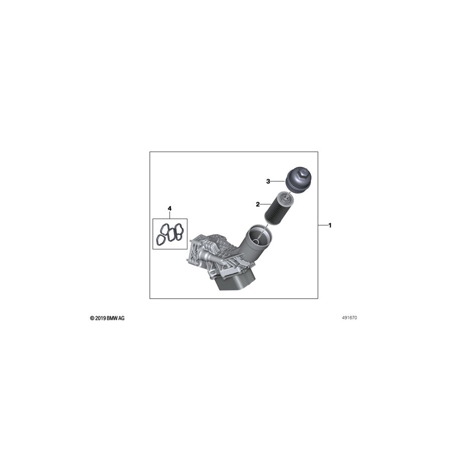 Genuine BMW 11428580414 G32 G29 G06 Oil Filter (Inc. X3 30i, X5 30iX & 330i) | ML Performance US Car Parts
