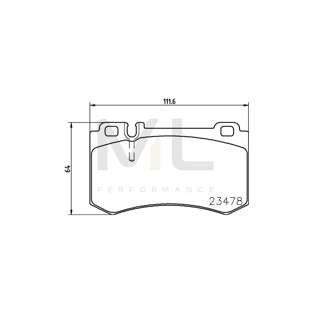 Hella 8DB 355 010-291 Brake Pad Set Prepared For Wear Indicator