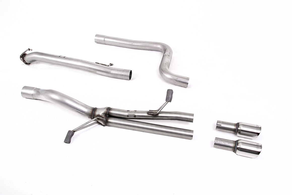 MillTek SSXFD331 Ford Fiesta Cat-Back Straight Through with GT-80 Polished Trims