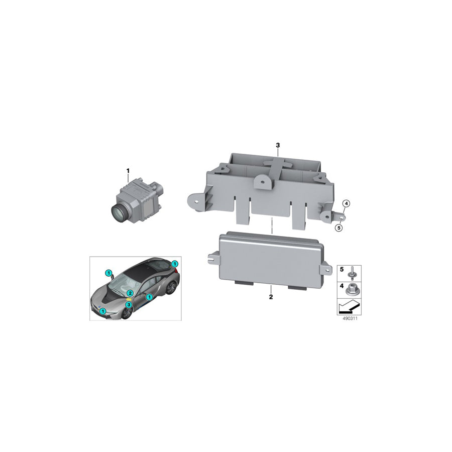 Genuine BMW 66539474072 F15 F16 F25 Control Unit For Surround-View Camera (Inc. X3 28i, X3 20dX & X5 40eX) | ML Performance US