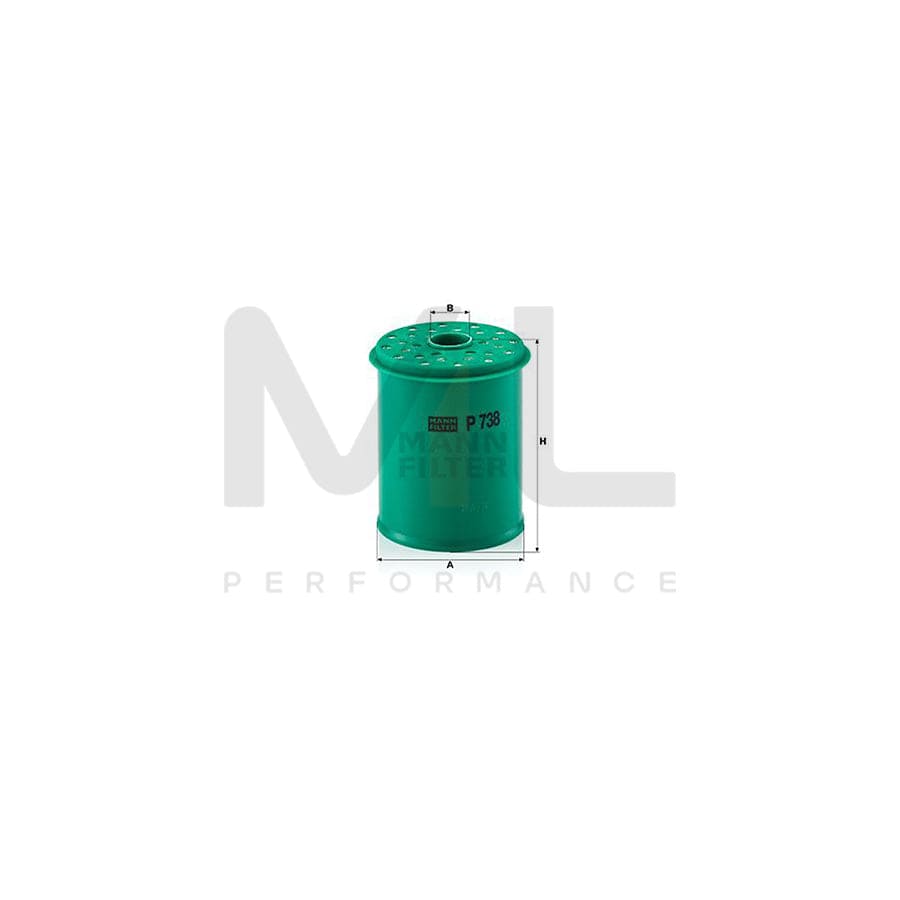 MANN-FILTER P 738 x Fuel filter with seal
