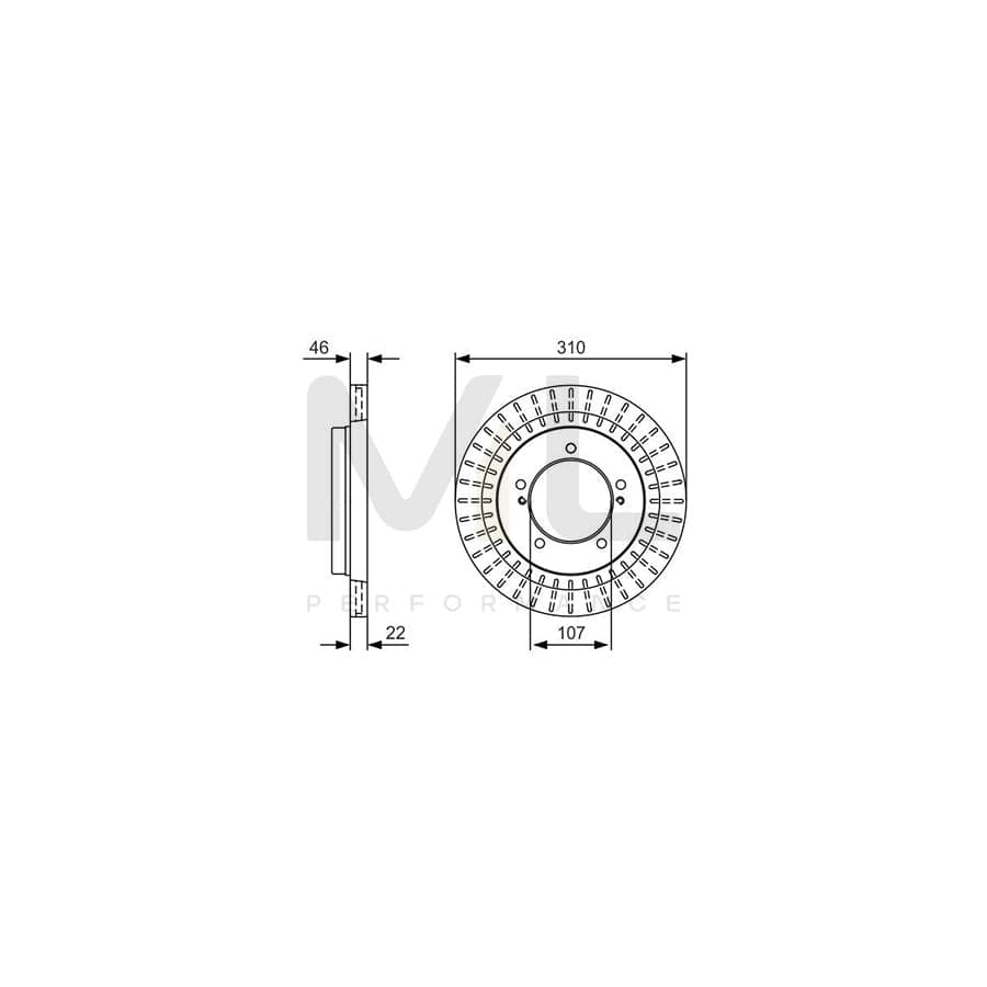 BOSCH 0 986 479 U99 Brake Disc for SUZUKI Vitara I Off-Road (ET, TA, TD) Vented, Oiled | ML Performance Car Parts