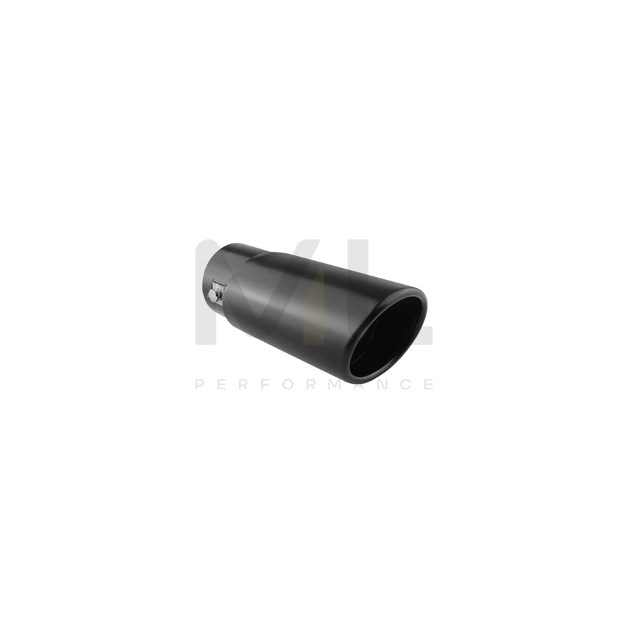 AMiO MT 020B 02351 Exhaust tip 86 mm, Black, oval, straight, Stainless Steel, 165mm, 63mm