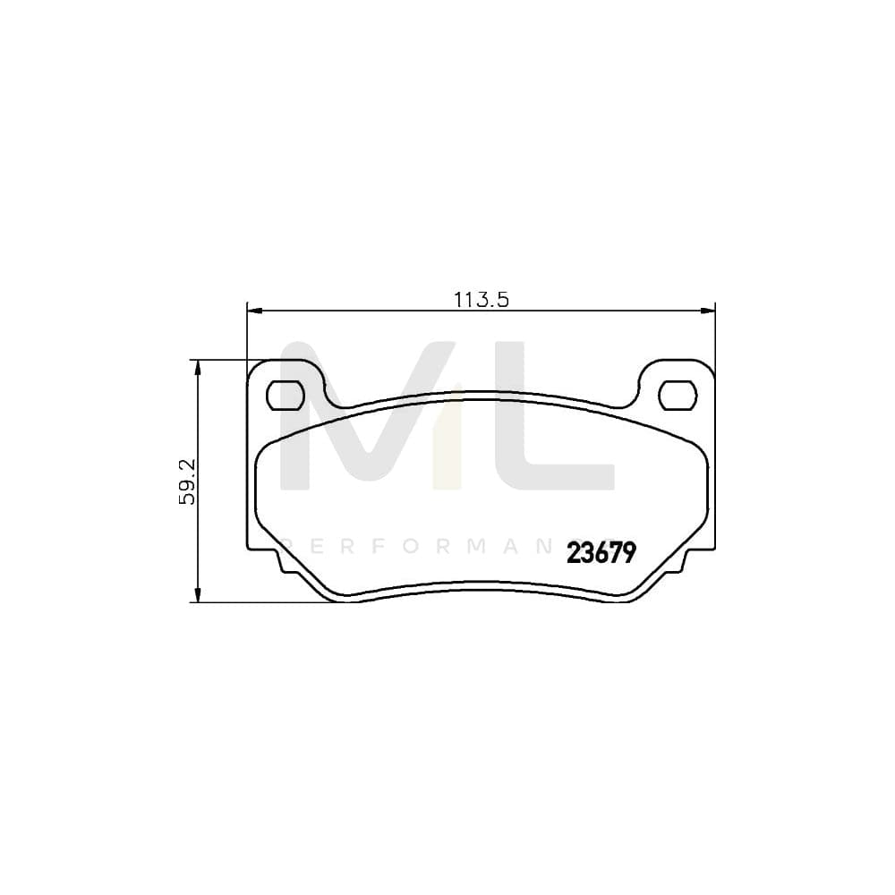 Hella 8DB 355 009-721 Brake Pad Set Not Prepared For Wear Indicator