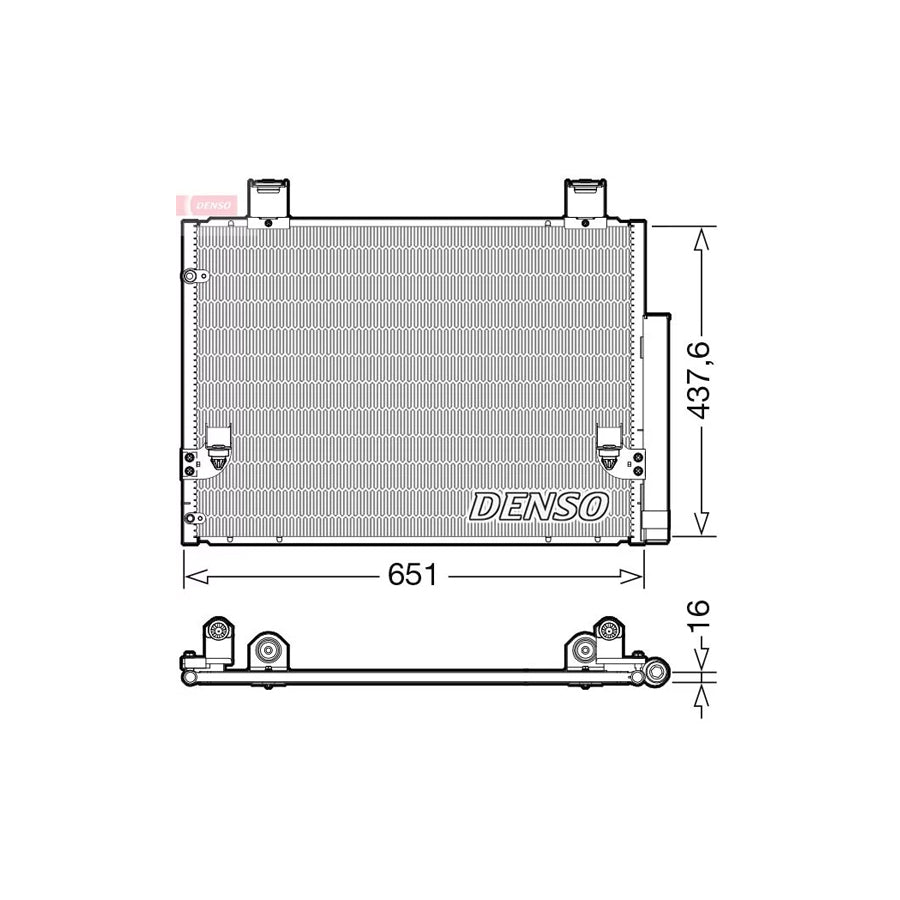 DENSO DCN50057 Air Conditioning Condenser for Toyota Hilux VII Pickup
