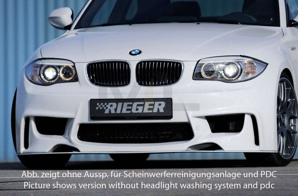 Rieger 00035031 BMW 1 Series E81 E82 E87 E88 Front Bumper 4 | ML Performance UK Car Parts