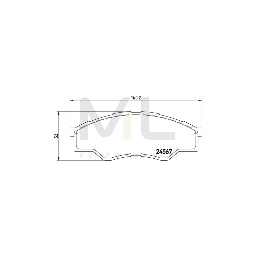 Brembo P 83 096 Brake Pad Set For Toyota Hilux Pick-Up Excl. Wear Warning Contact | ML Performance Car Parts