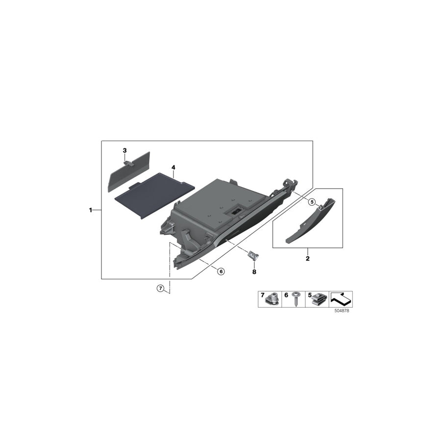 Genuine BMW 51166944593 F40 F44 Rubber Insert, Glove Box (Inc. 116d, 228iX & 118d) | ML Performance US Car Parts