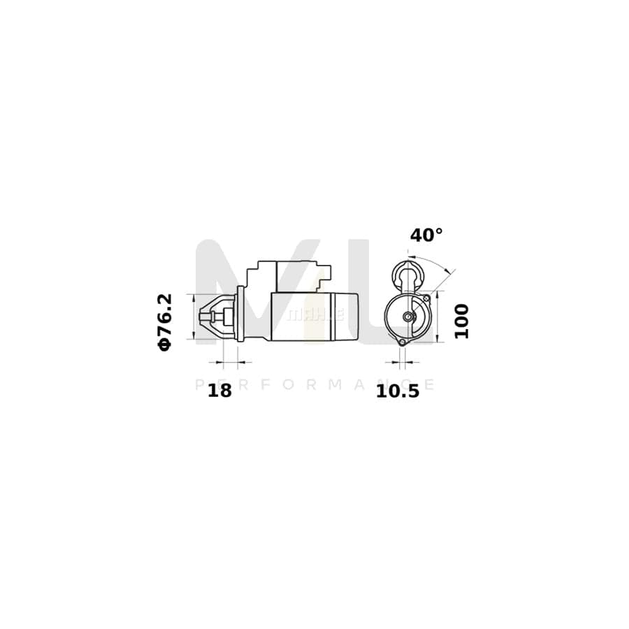 MAHLE ORIGINAL MS 116 Starter motor 12V 1,2kW, Teeth Quant.: 11 | ML Performance Car Parts