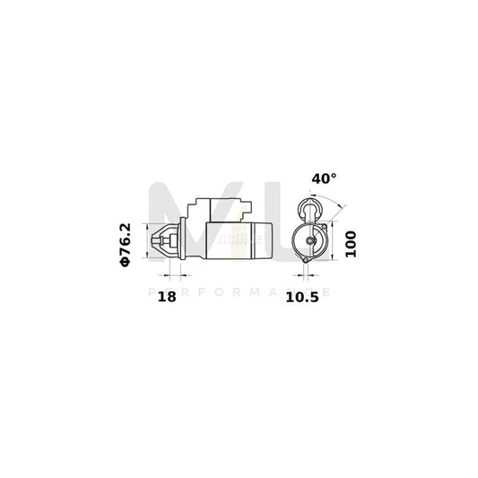 MAHLE ORIGINAL MS 116 Starter motor 12V 1,2kW, Teeth Quant.: 11 | ML Performance Car Parts