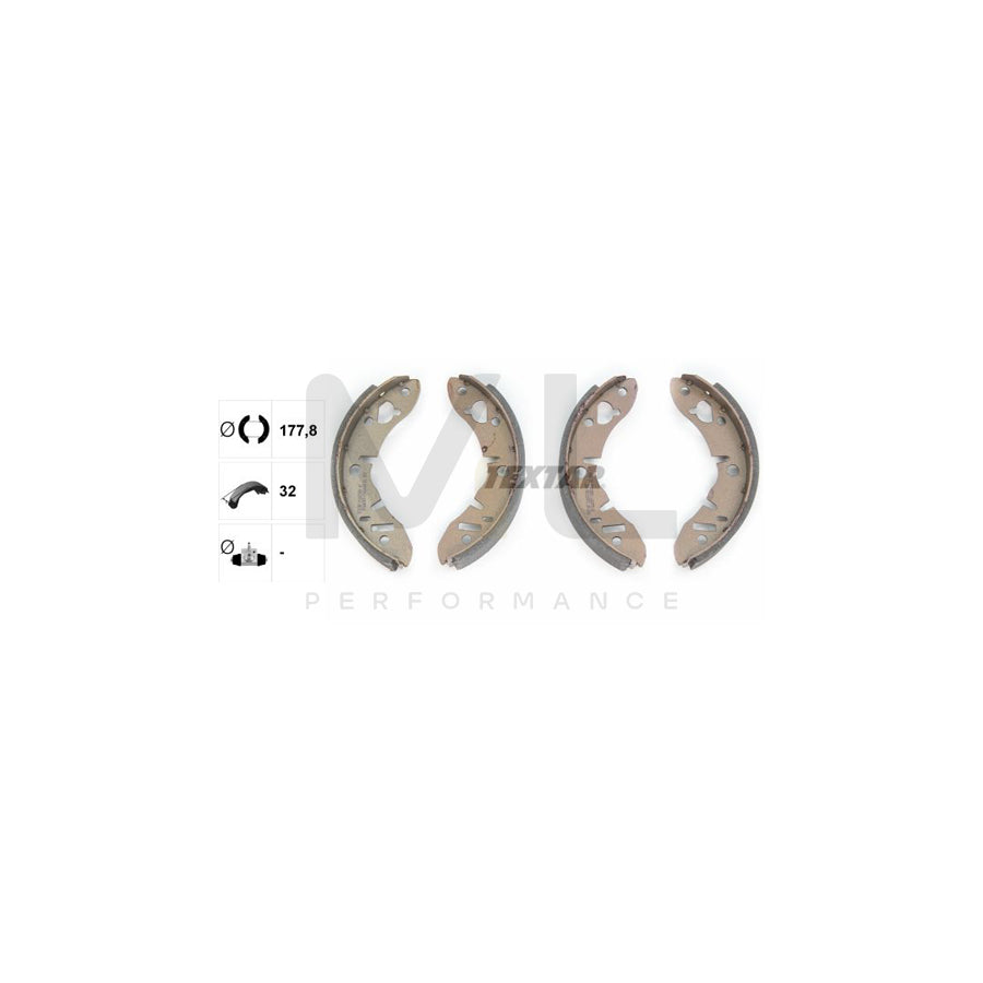 TEXTAR 91005700 Brake Shoe Set without handbrake lever | ML Performance Car Parts