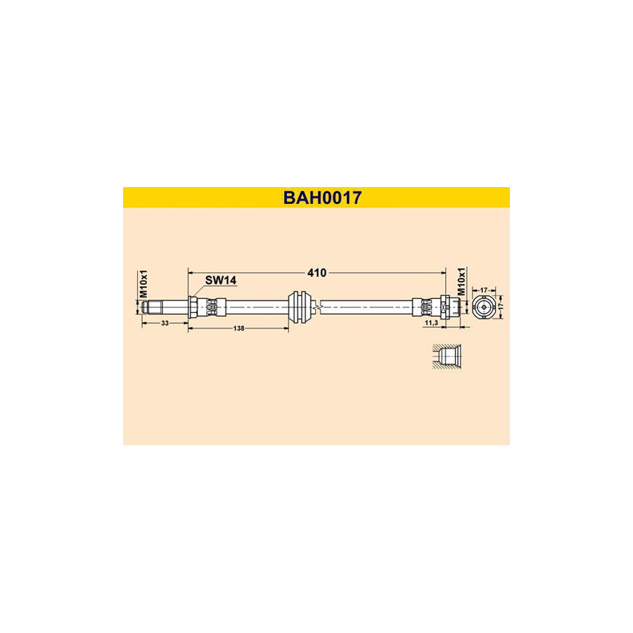 Barum Bah0017 Brake Hose