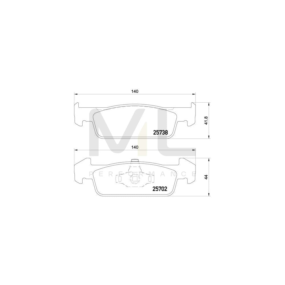 Brembo P 68 060 Brake Pad Set Excl. Wear Warning Contact | ML Performance Car Parts
