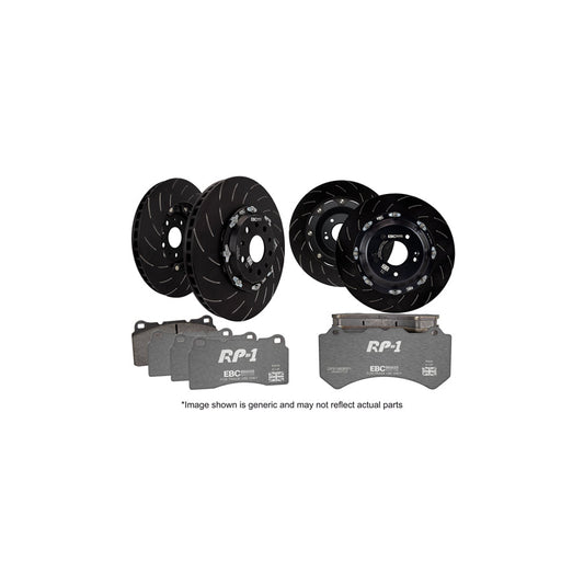 EBC P2DK047RP1 Audi Lamborghini Full Vehicle Kit RP1 Full Race Pads & 2-Piece Fully-Floating Discs - Brembo Caliper (Inc. R8 & Gallardo) 1 | ML Performance US Car Parts
