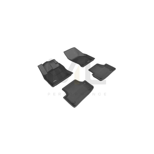 3D L1AD03301509 Floor mat set for AUDI A3 Elastomer, Front, Rear, Quantity: 4, Black
