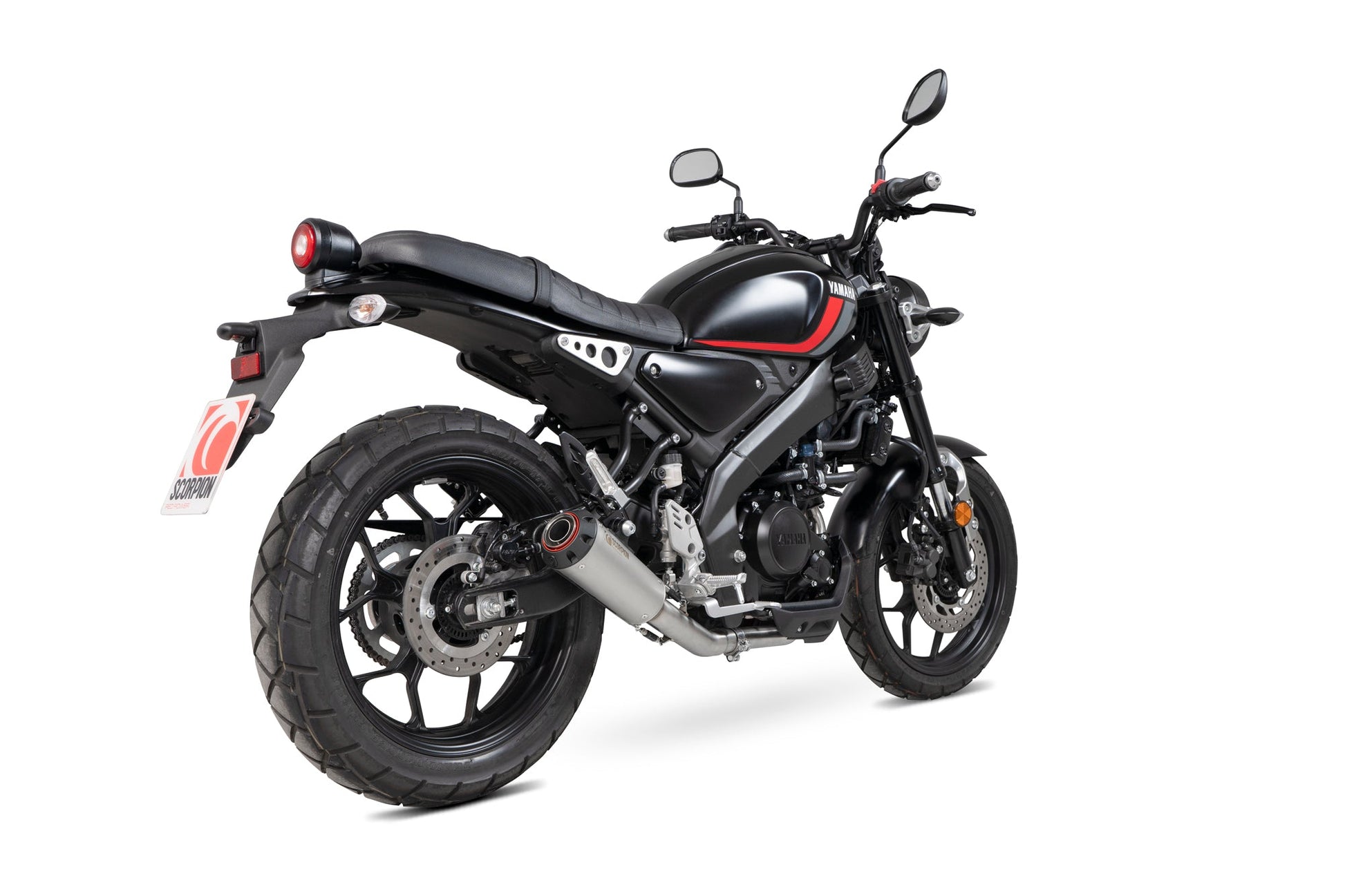 Scorpion PYA117SYSTEO Yamaha XSR-125 Red Power Full System - Titanium Sleeve | ML Performance US US