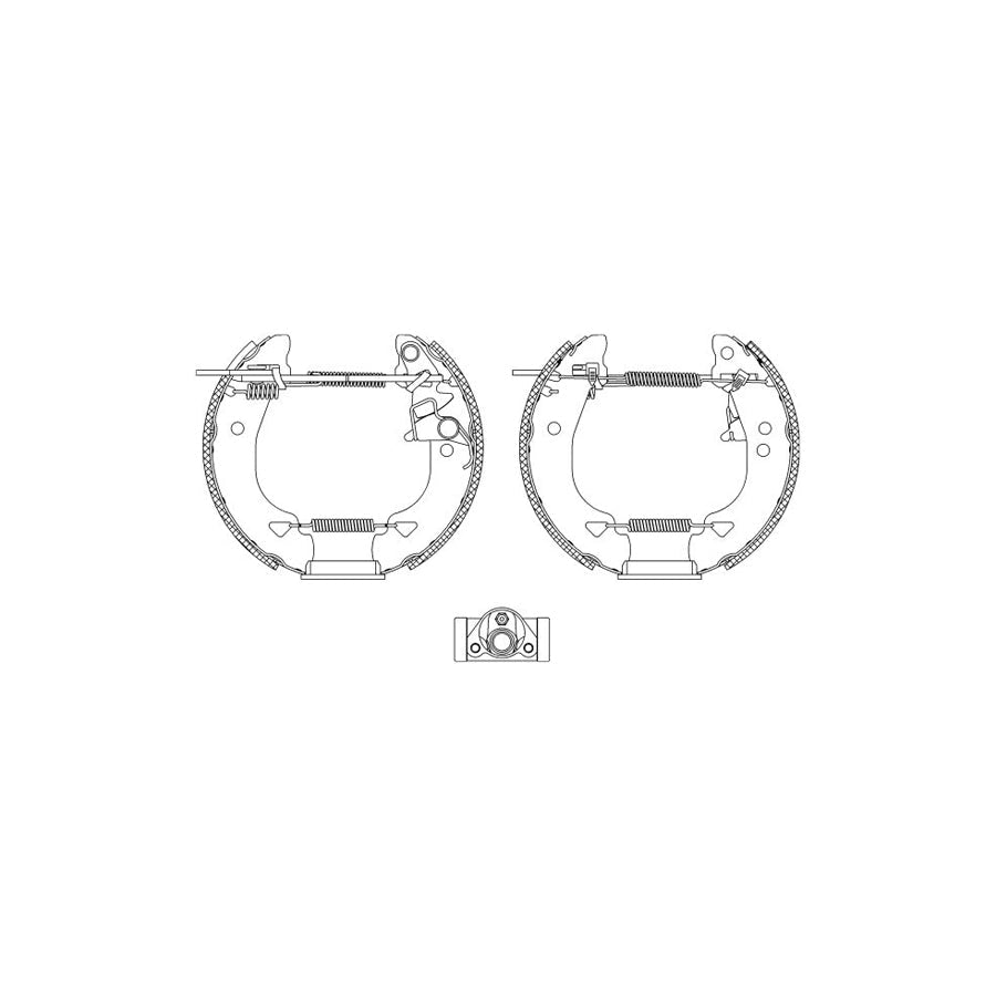 Hella Shoe Kit Pro 8DB 355 004-331 Brake Set, Drum Brakes