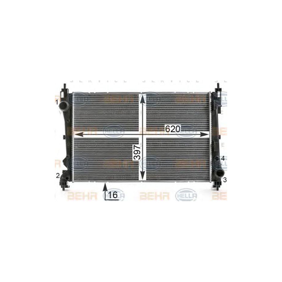 Hella 8MK 376 900-201 Engine Radiator For Fiat Doblo