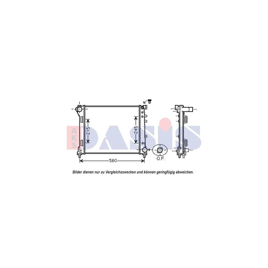 AKS Dasis 080109N Engine Radiator for Fiat Panda III Hatchback (312, 319)