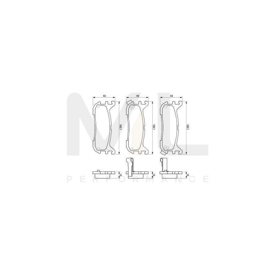 Bosch 0986424782 Brake Pad Set For Mazda Mx-5 BP923 | ML Performance Car Parts