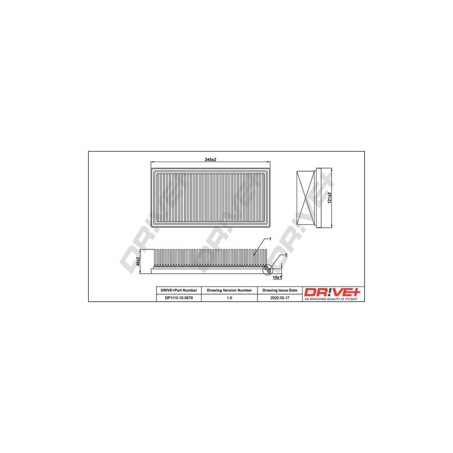 Dr!Ve+ Dp1110.10.0679 Air Filter